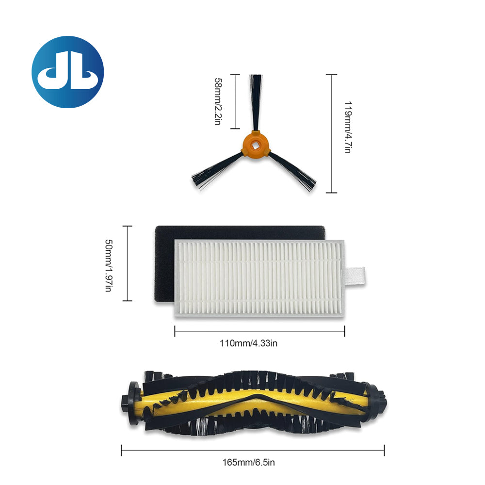 N79  Robotic Vacuum Cleaner Replacement Filters and Brushes for Ecovacs Deebot N79 N79s DN622 500 N79w Robotic Vacuum Cleaner Accessory